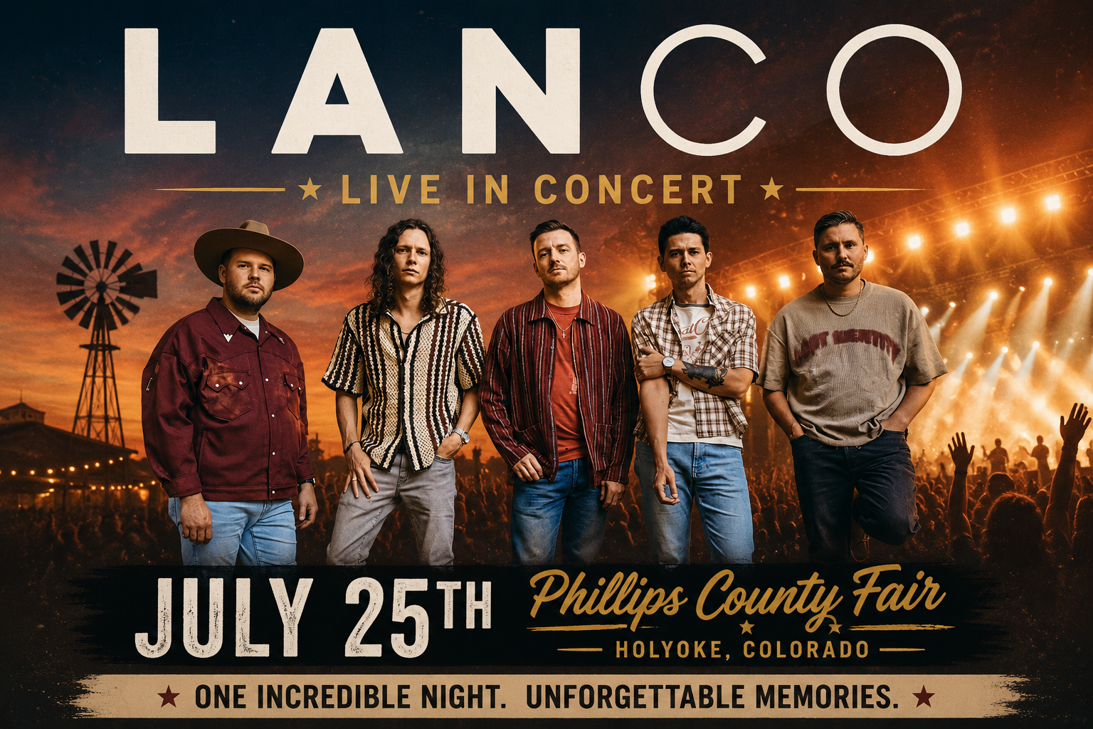 LANCO concert at Phillips County Fair